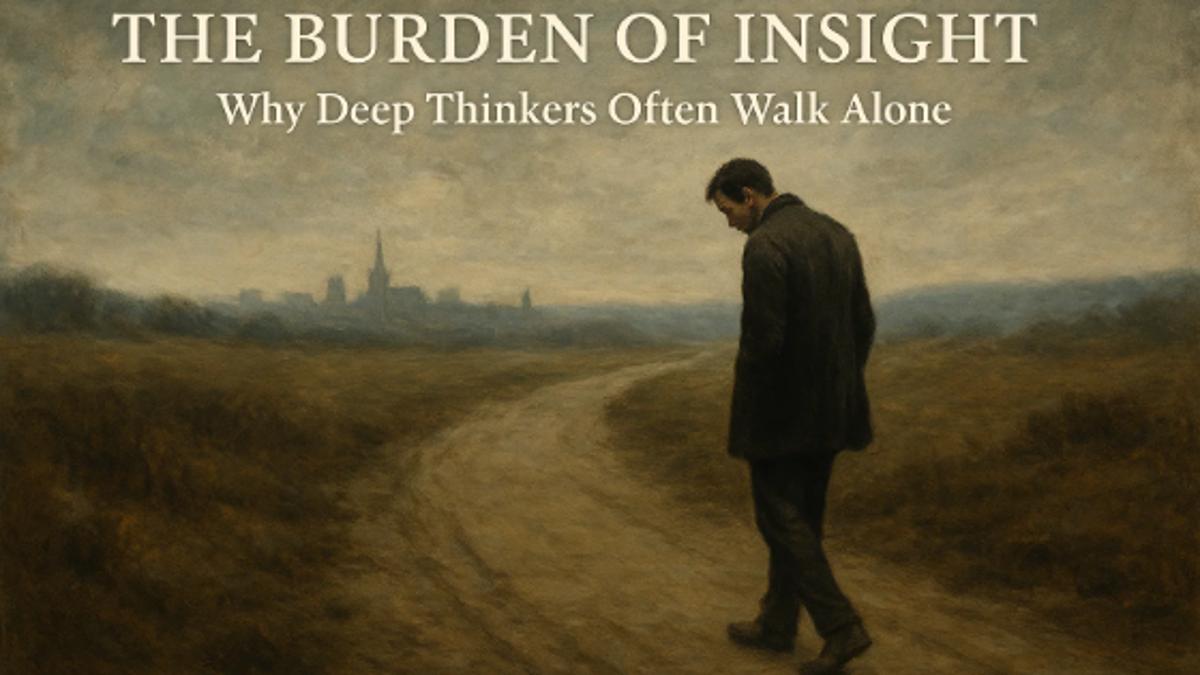 The Lonely Path: Understanding Why Deep Thinkers Often Feel Isolated