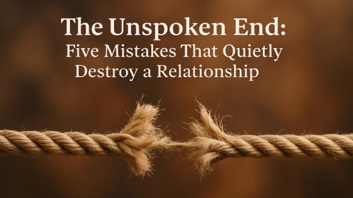 5 Mistakes That Quietly End Relationships