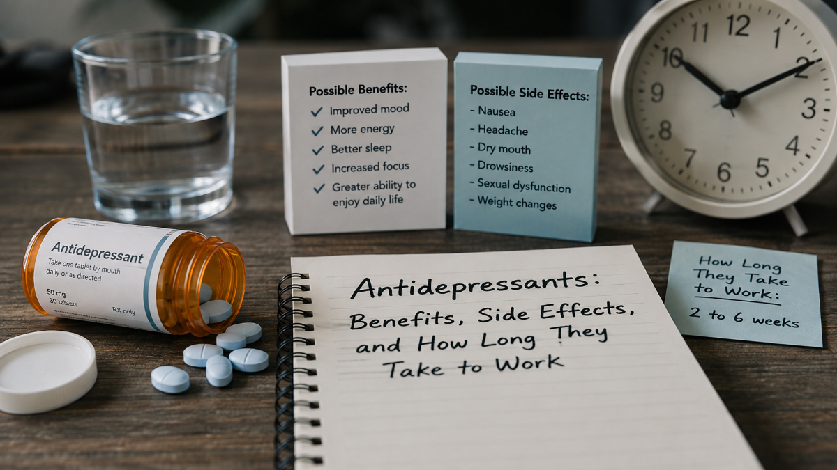 Antidepressants: Benefits, Side Effects, and How Long They Take to Work