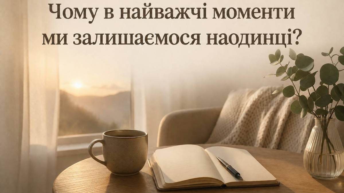 Чому в найважчі моменти ми залишаємося наодинці?