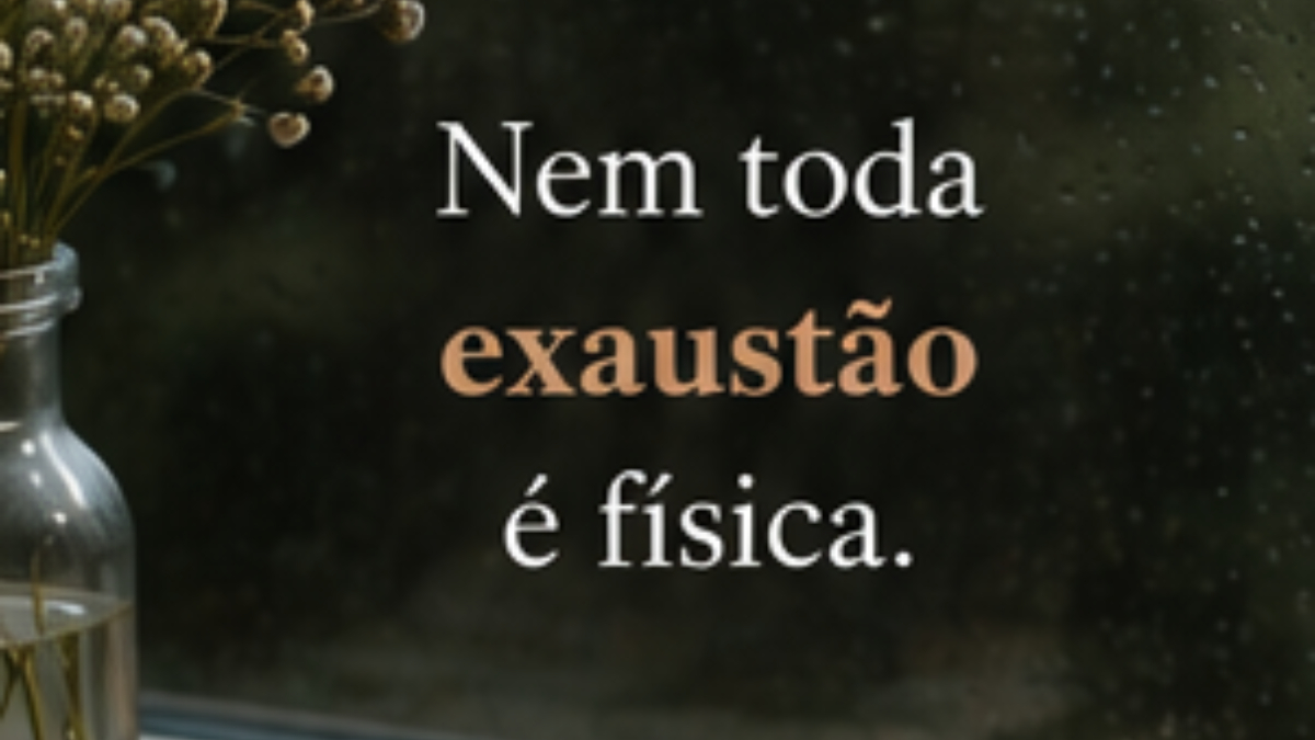 Reflexão sobre esgotamento