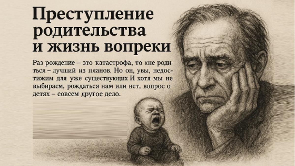 Проклятие рождения: Почему философ Эмиль Чоран считал жизнь величайшей трагедией.