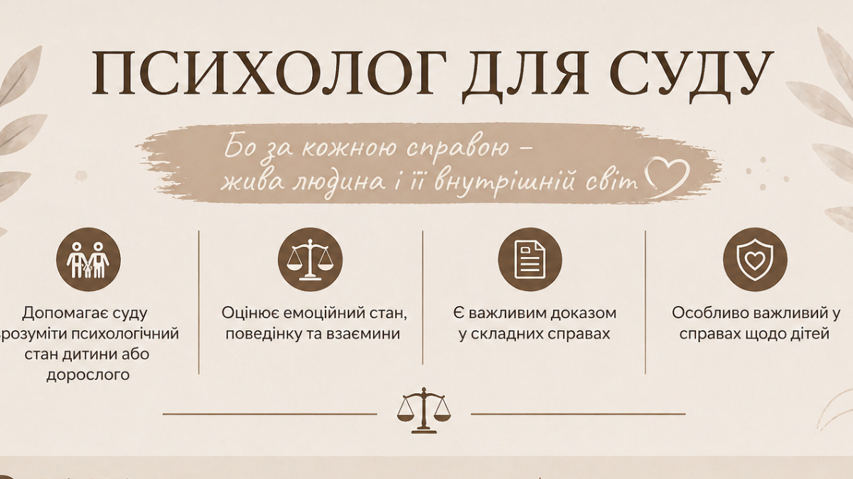 Висновок спеціаліста психолога для суду