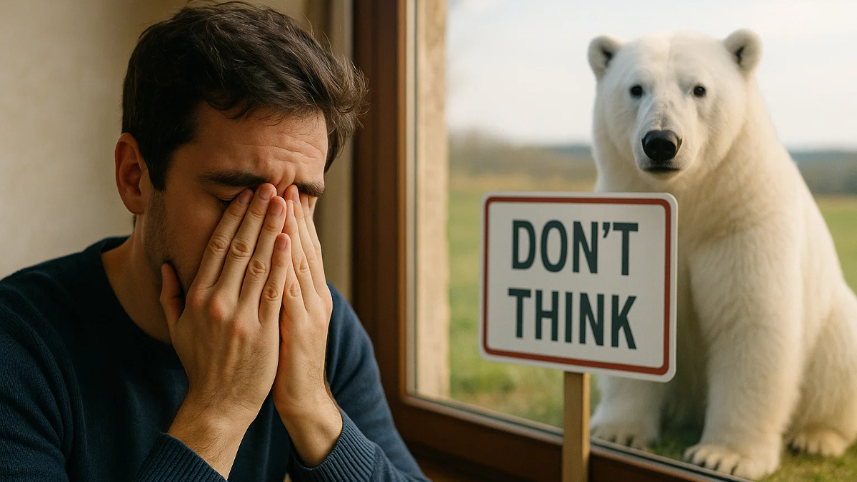 Der weiße Bär, der keine Ruhe lässt: Warum das Verbot zu denken nur die Aufdringlichkeit verstärkt