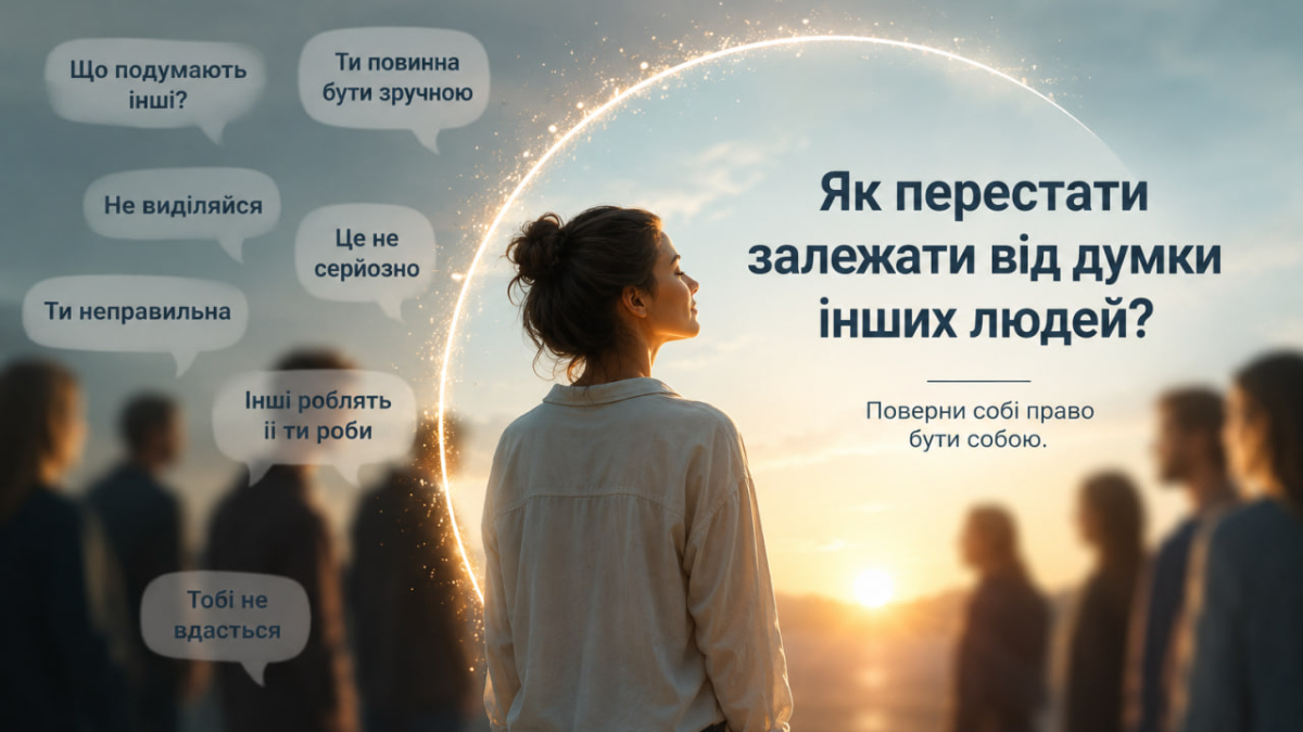 Як перестати залежати від думки інших людей