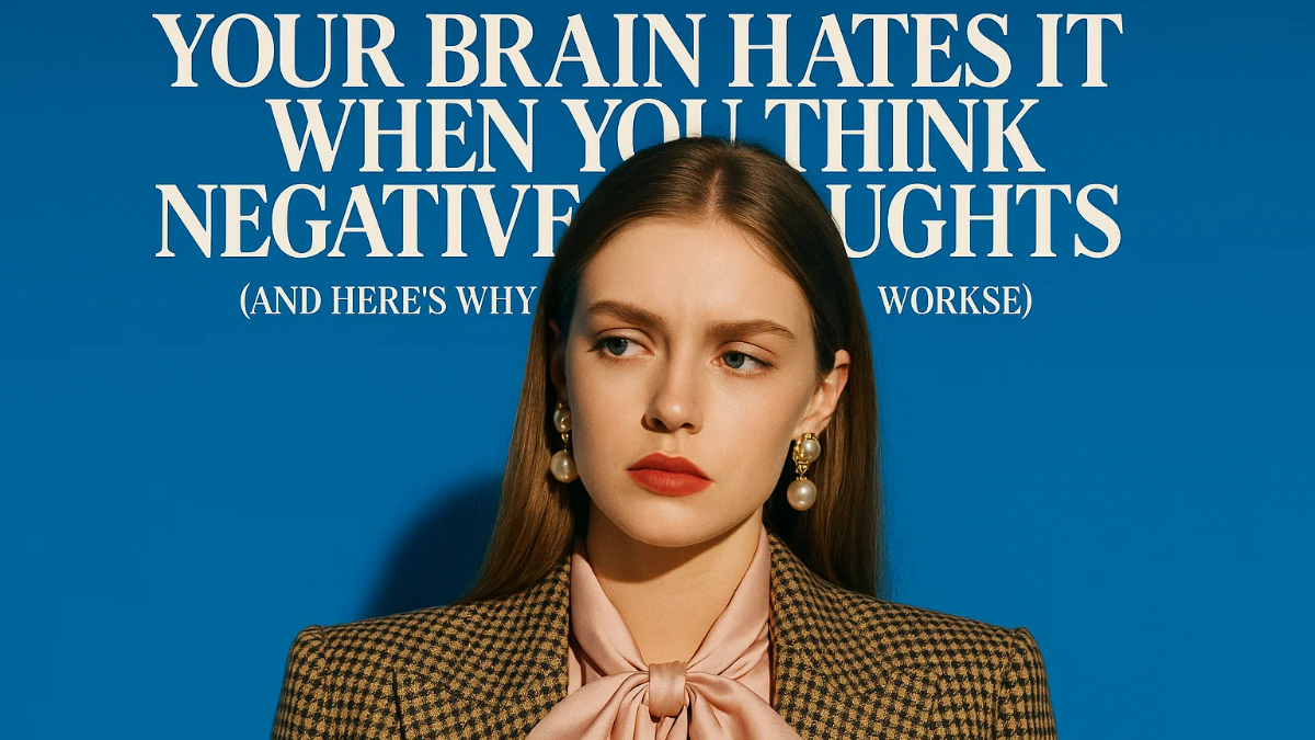 Your Brain Hates It When You Think Negative Thoughts