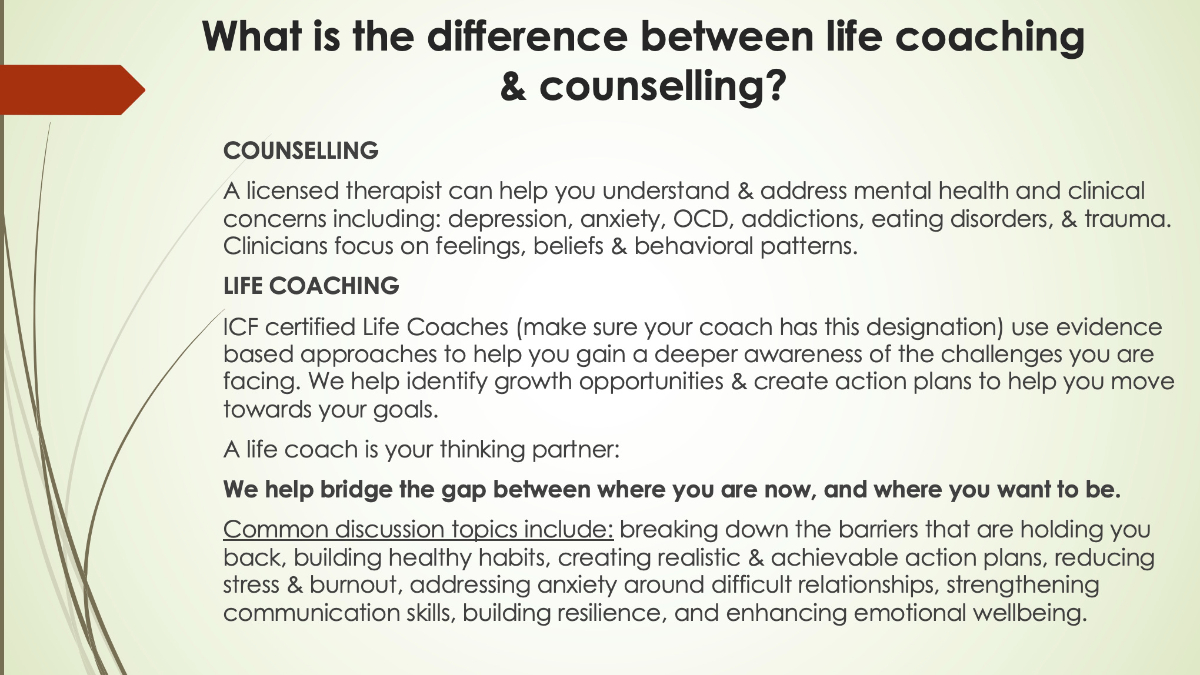 When Counselling Feels Stuck: Considering the Role of a Life Coach