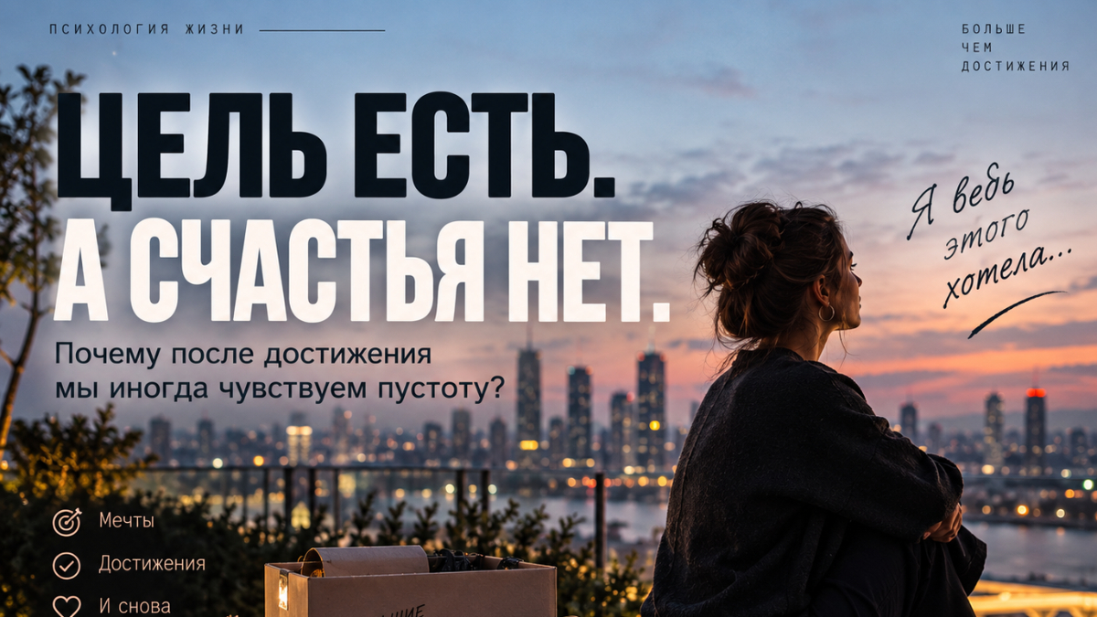 Почему после достижения цели не становится счастливее?