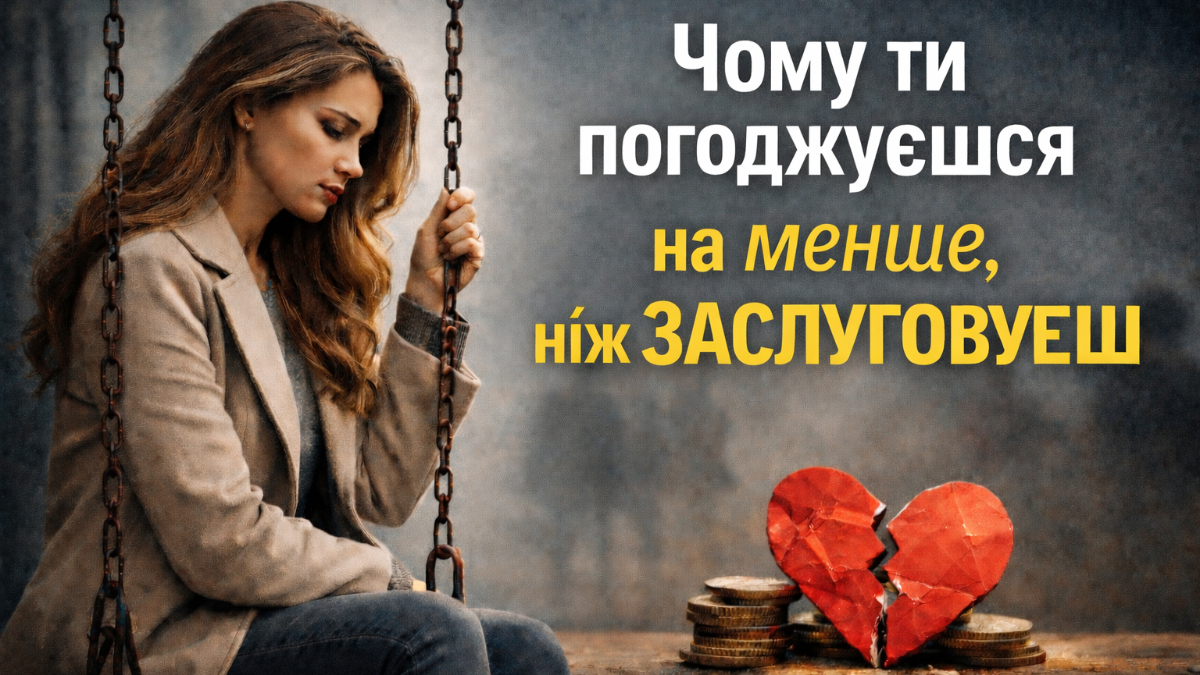 Чому ви погоджуєтеся на менше, ніж заслуговуєте?