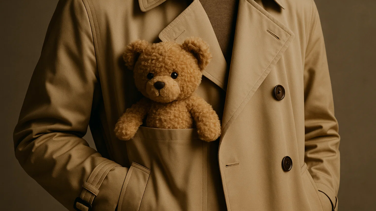 Das Kuscheltier in der Tasche eines Erwachsenen: Warum wir die Kindheit nicht loslassen