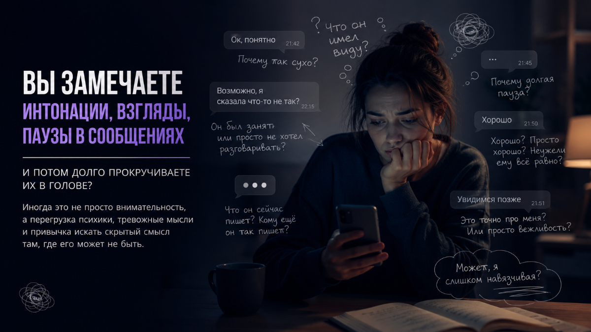 Почему я всё замечаю и постоянно анализирую людей?