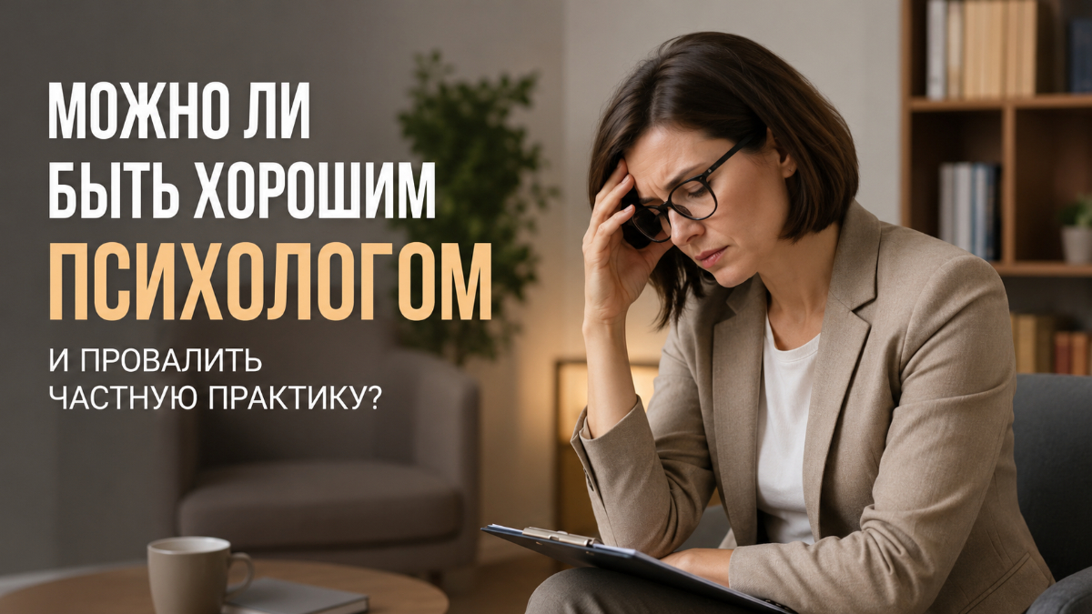 Можно ли быть хорошим психологом и провалить частную практику?