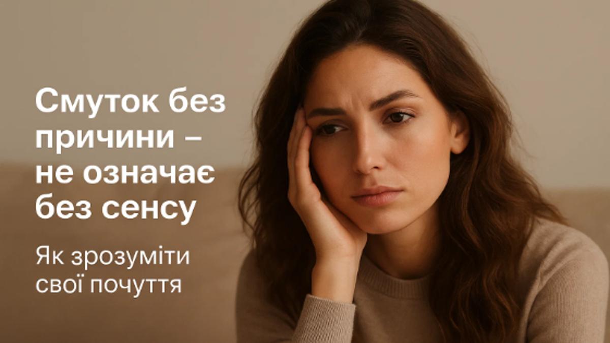 Коли сумно просто так: Чому важливо приймати свої емоції