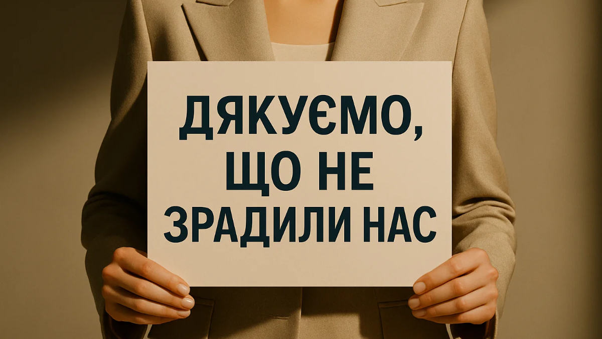 Ми справді дійшли до того, що дякуємо за те, що нам просто не зраджують?