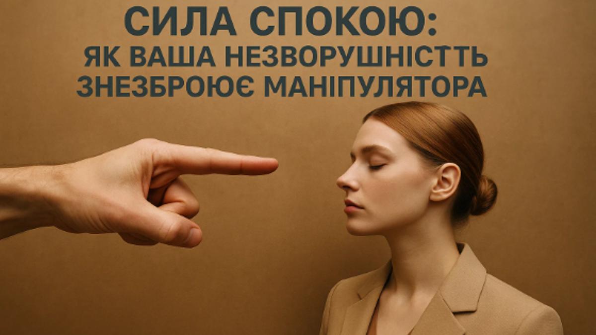 Сила спокою: Як ваша незворушність знезброює маніпулятора
