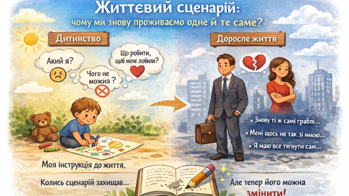 Життєвий сценарій дорослої людини, написаний малою дитиною