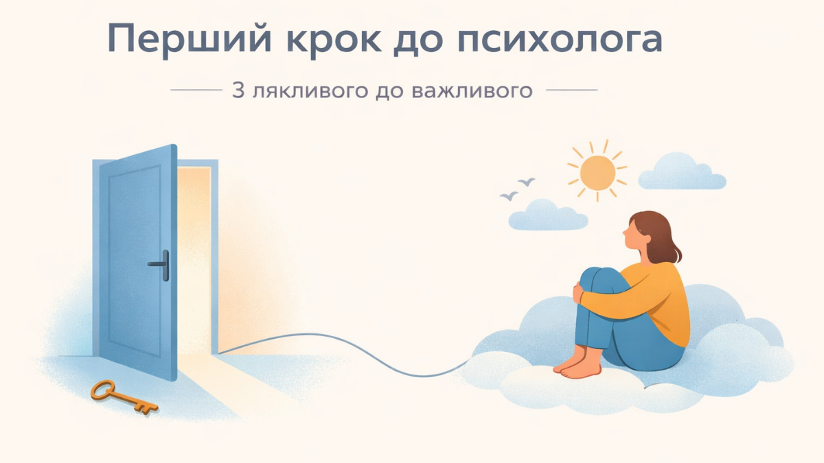 Перший крок до психолога часто найстрашніший. І найважливіший.