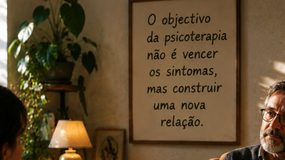 O objectivo da psicoterapia não é simplesmente eliminar sintomas