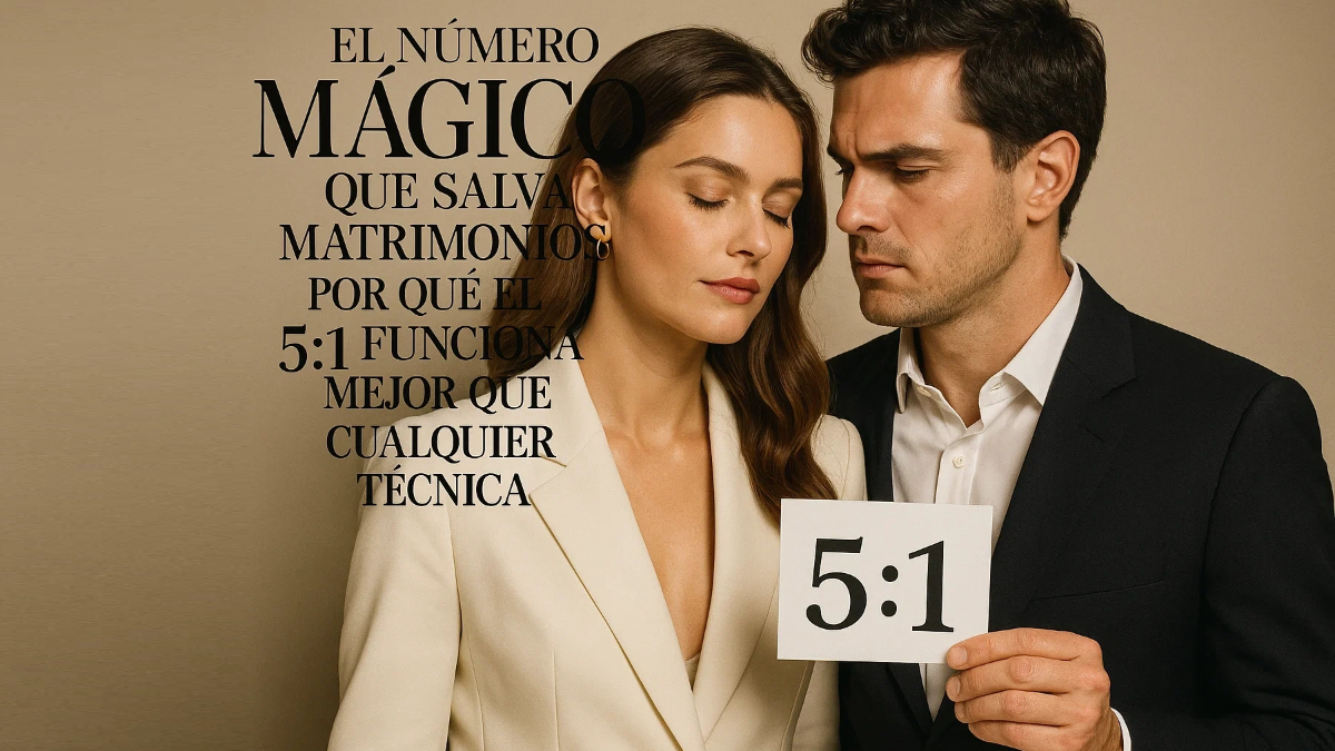 El número mágico que salva matrimonios: por qué el 5:1 funciona mejor que cualquier técnica