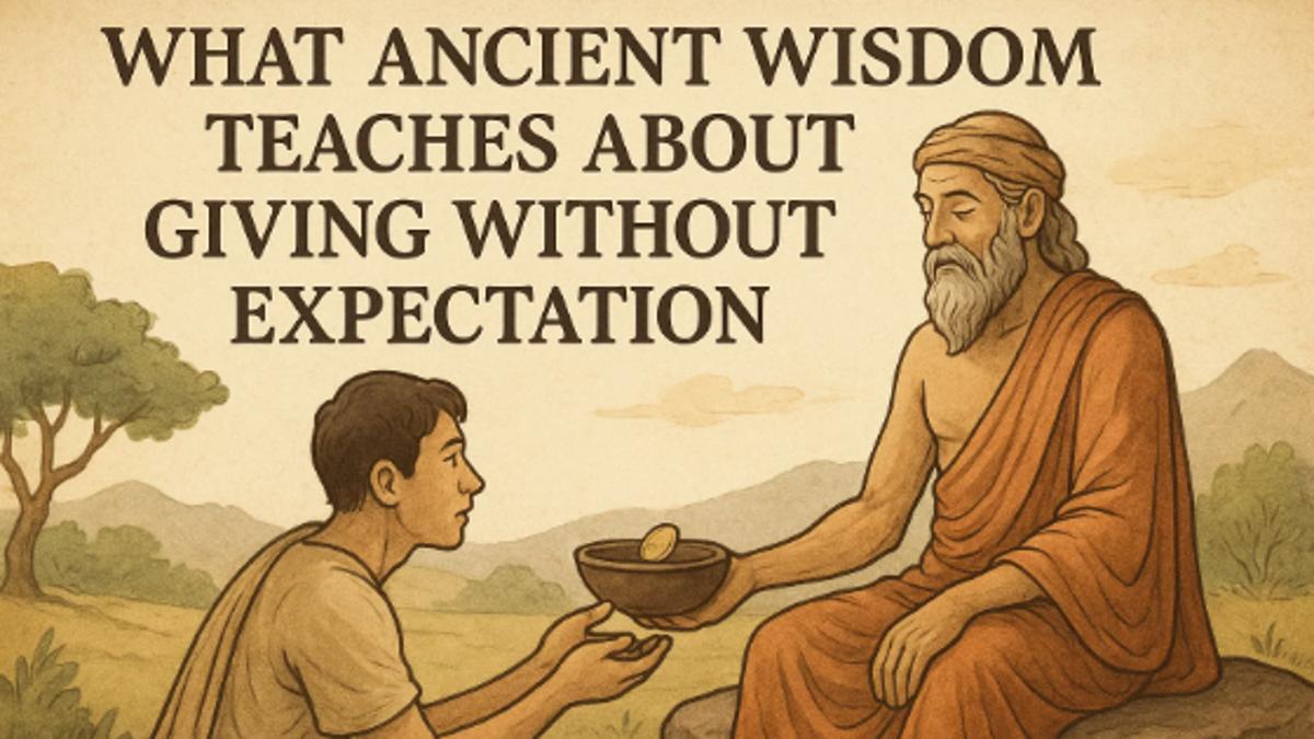 What Ancient Wisdom Teaches About Giving Without Expectation
