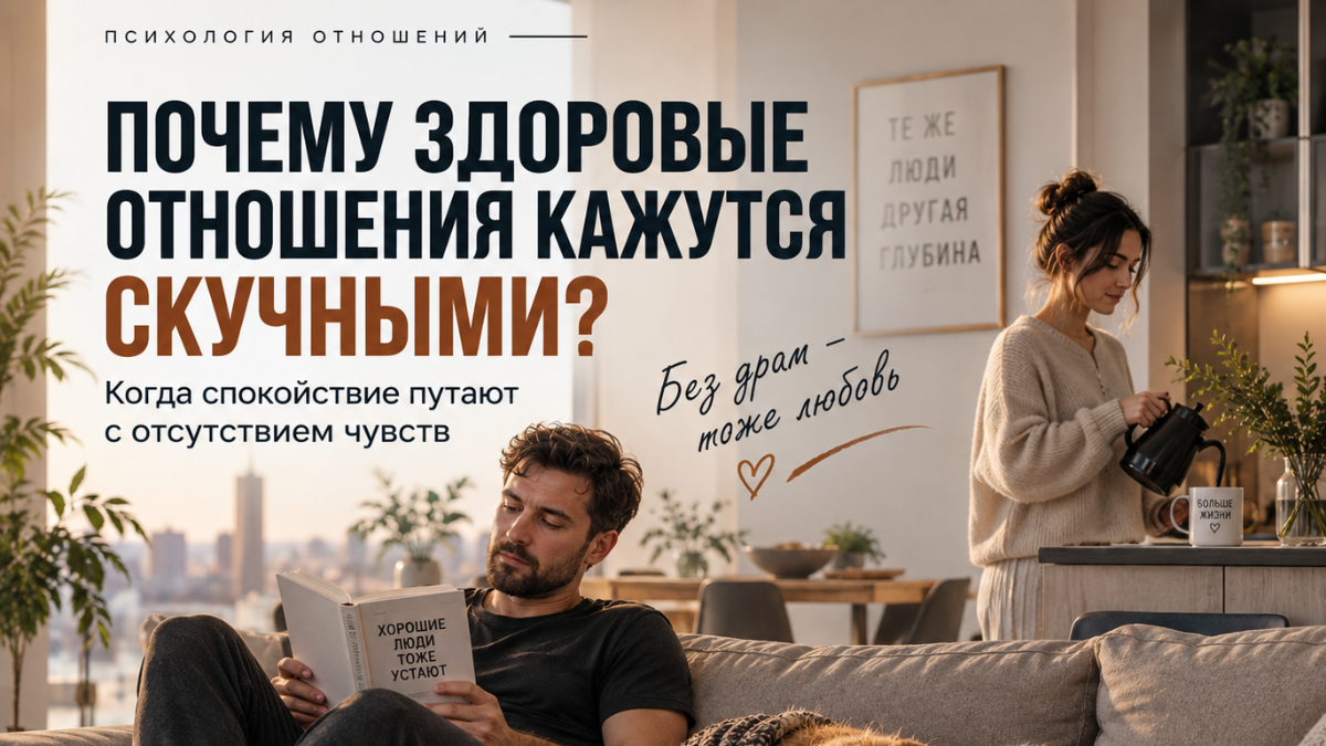 Почему здоровые отношения иногда кажутся «скучными»?