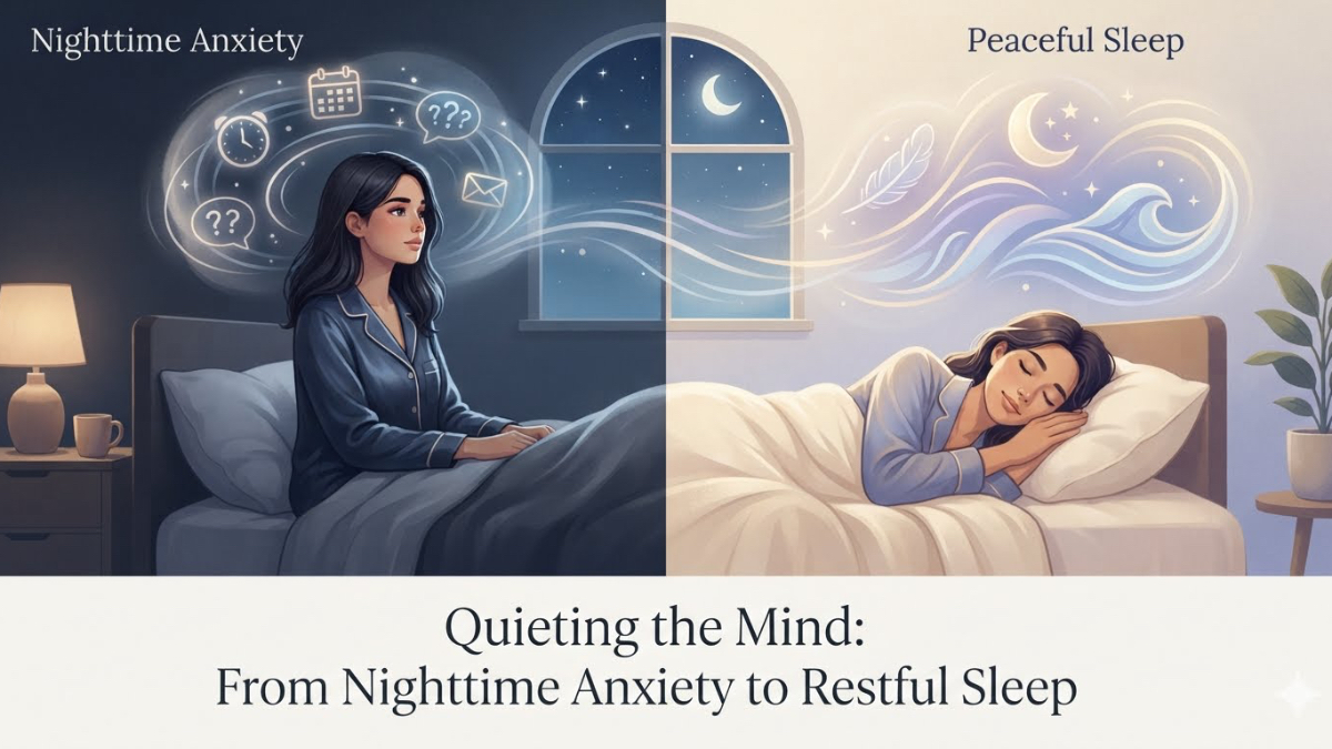 Why Anxiety Feels Worse at Night and 3 Simple Steps to Sleep