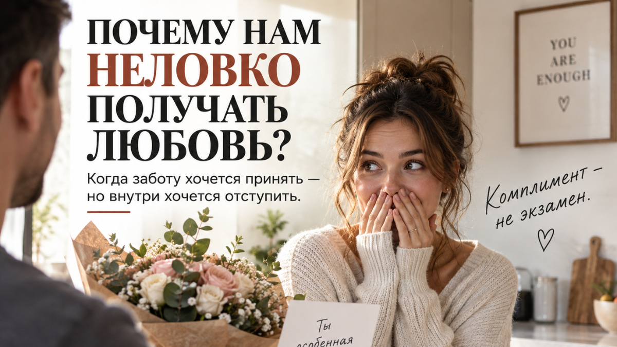 Почему нам бывает неловко получать любовь, заботу и комплименты?
